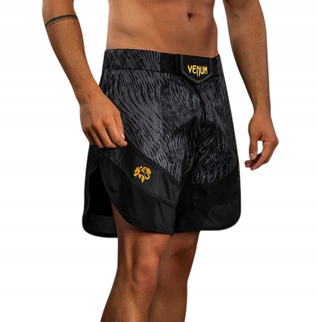 Venum x Chimaev Fightshorts Spodenki Mma Wild Borz Black/Gold XL