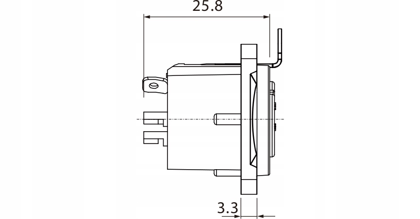 ROXTONE RX3FD-NT GNIAZDO PANELOWE TABLICOWE ŻEŃSKIE XLR ŻEŃSKI Model RX3FD-NT
