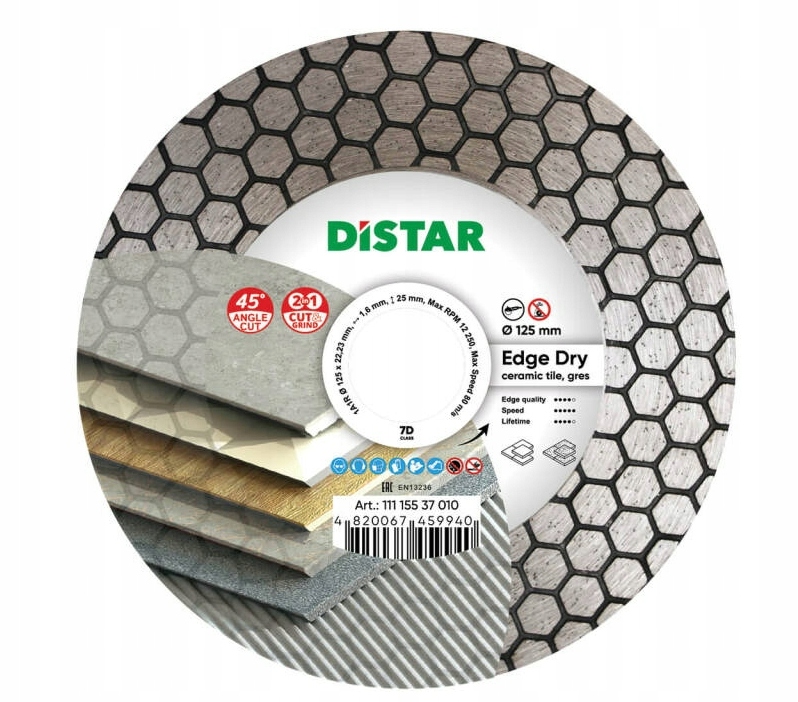 

Tarcza diamentowa Distar Edge Dry gres 45 125mm
