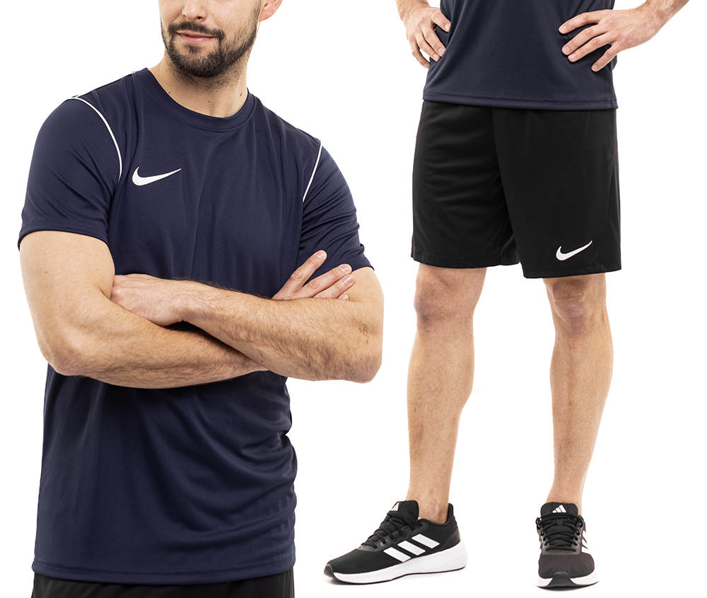 Sportovní oblečení Nike Dry Park Pánský komplet Pohodlné tričko Kraťasy vel. S