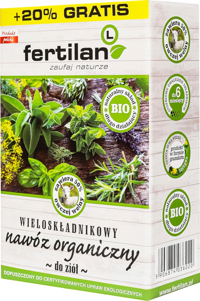 

Fertilan L nawóz organiczny do Ziół 1kg