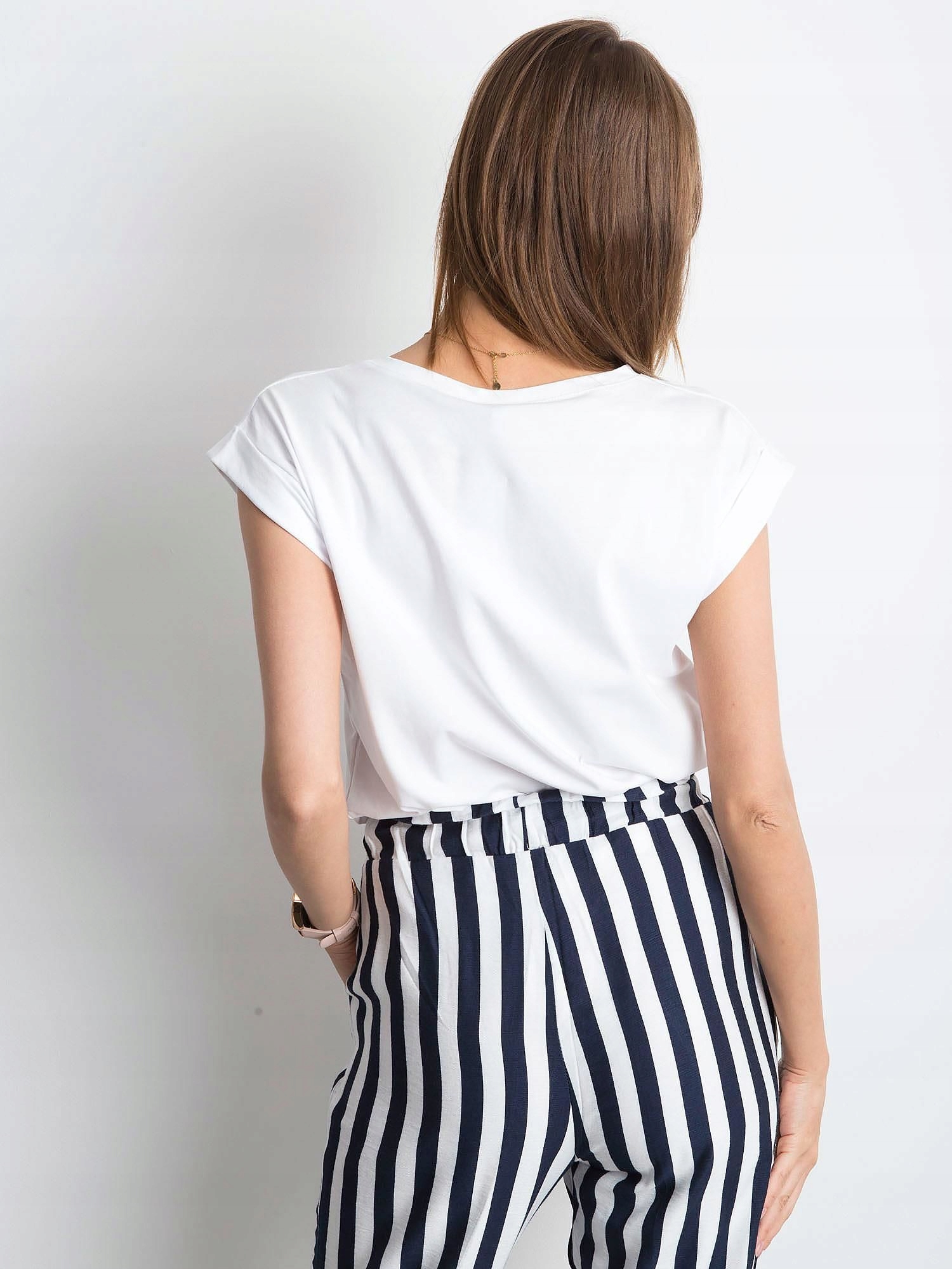 KOSZULKA DAMSKA T-SHIRT BAWEŁNIANA GŁADKA - M Rozmiar M