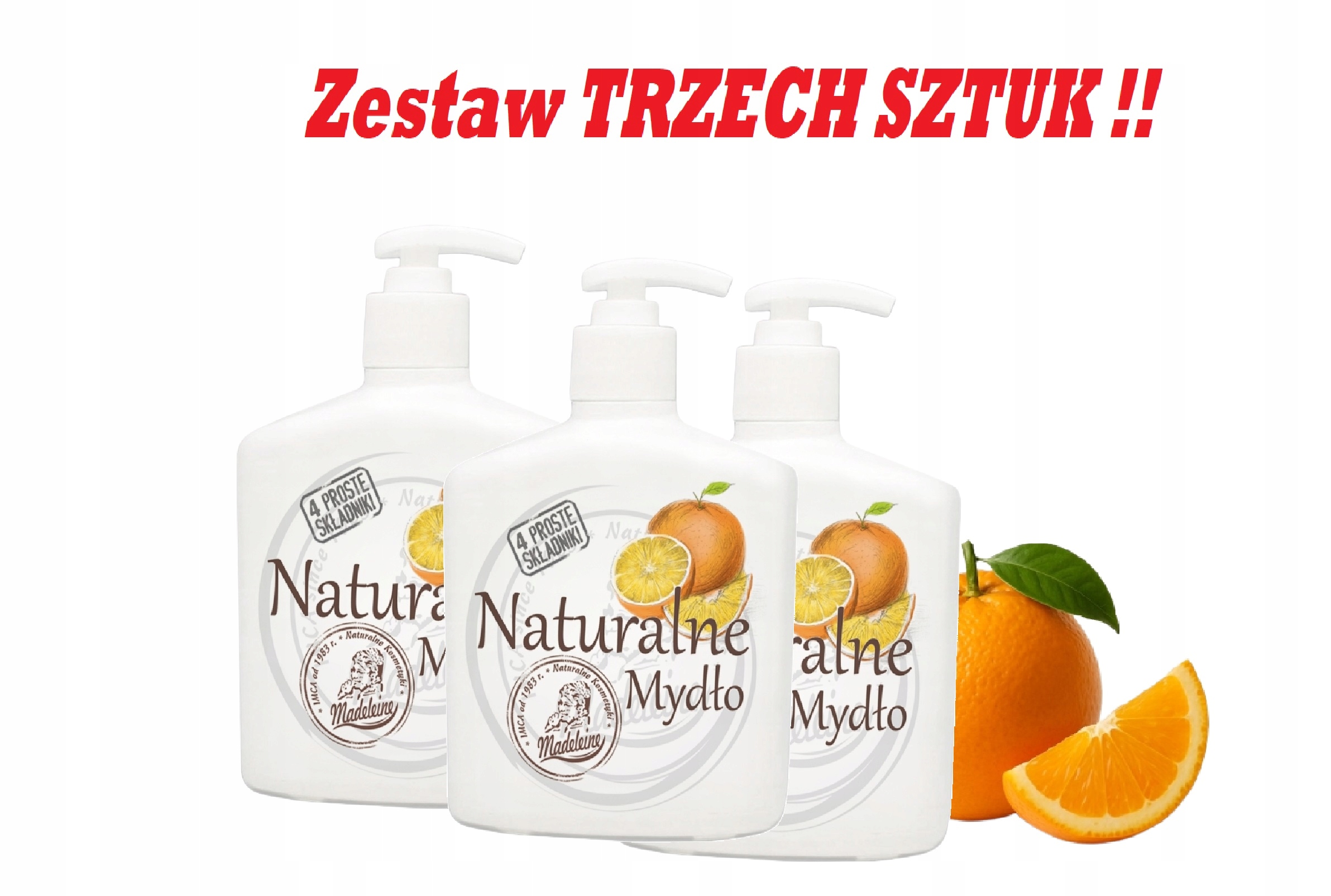 Marseillské jemné mýdlo pro Intimní Partie Madeleine Oranžové 3ks