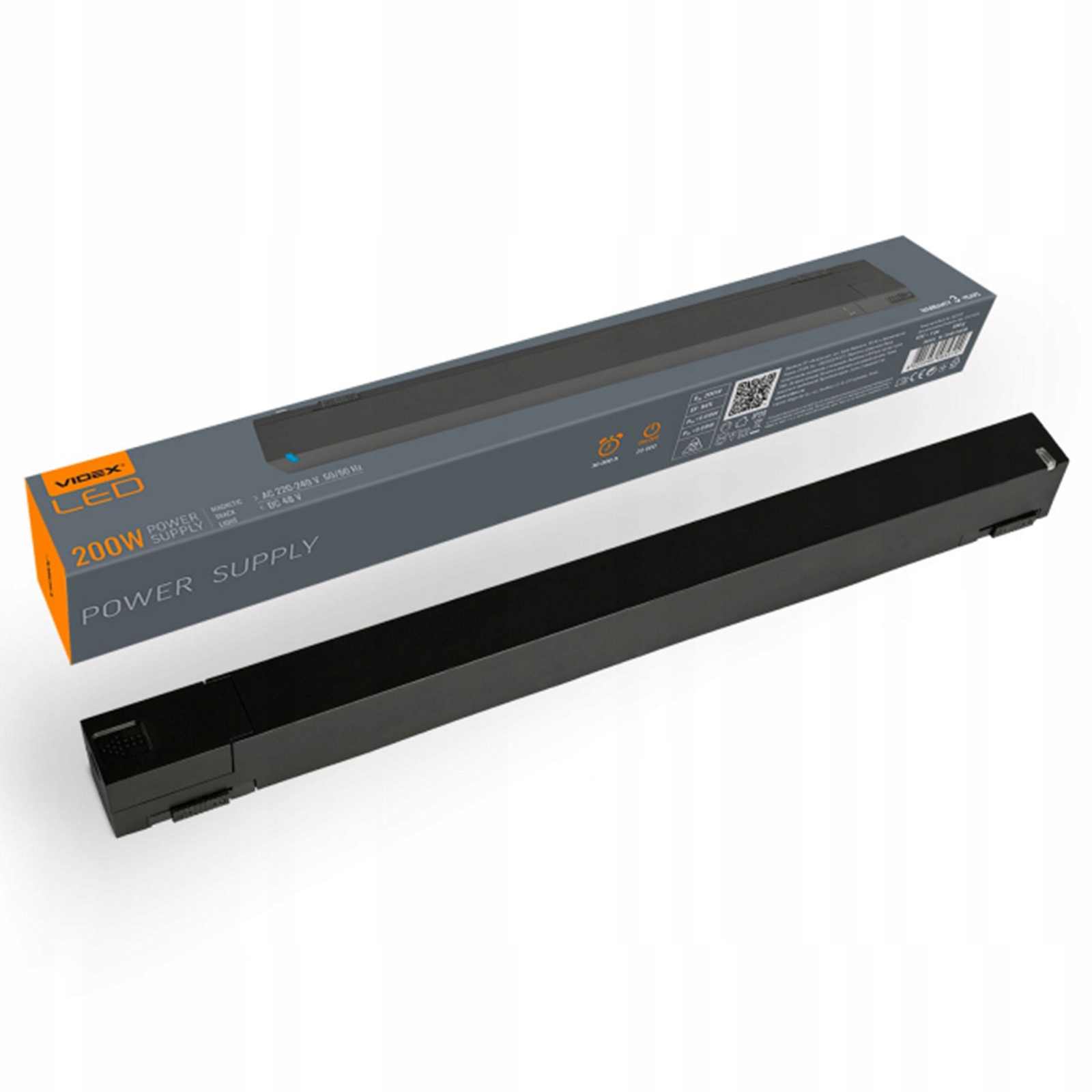 Napájecí adaptér pro magnetickou lištu Slim 220-240V Černý Videx
