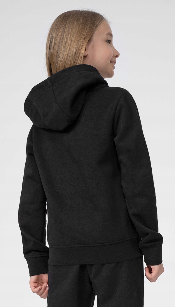 4F DZIEWCZĘCA BLUZA Z KAPTUREM ROZPINANA / 164 Materiał dominujący bawełna