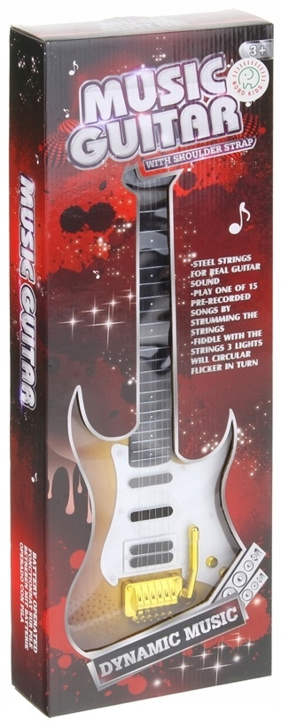 Gitara Elektryczna dla Dziecie Rockowa Metalowe Struny Melodie Szerokość produktu 20 cm