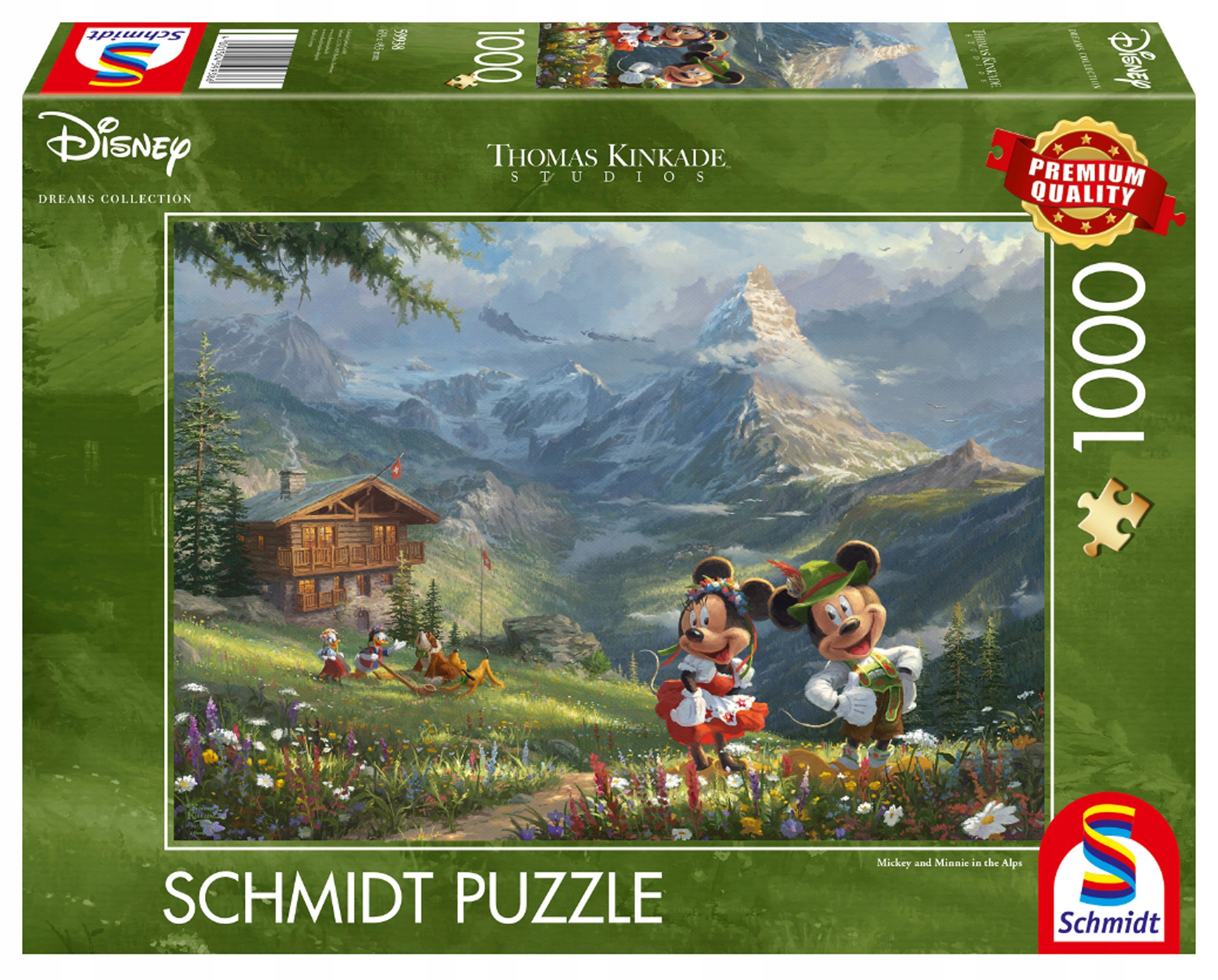 Puzzle 1000 el Schmidt PQ KINKADE Miki & Minnie w Alpach