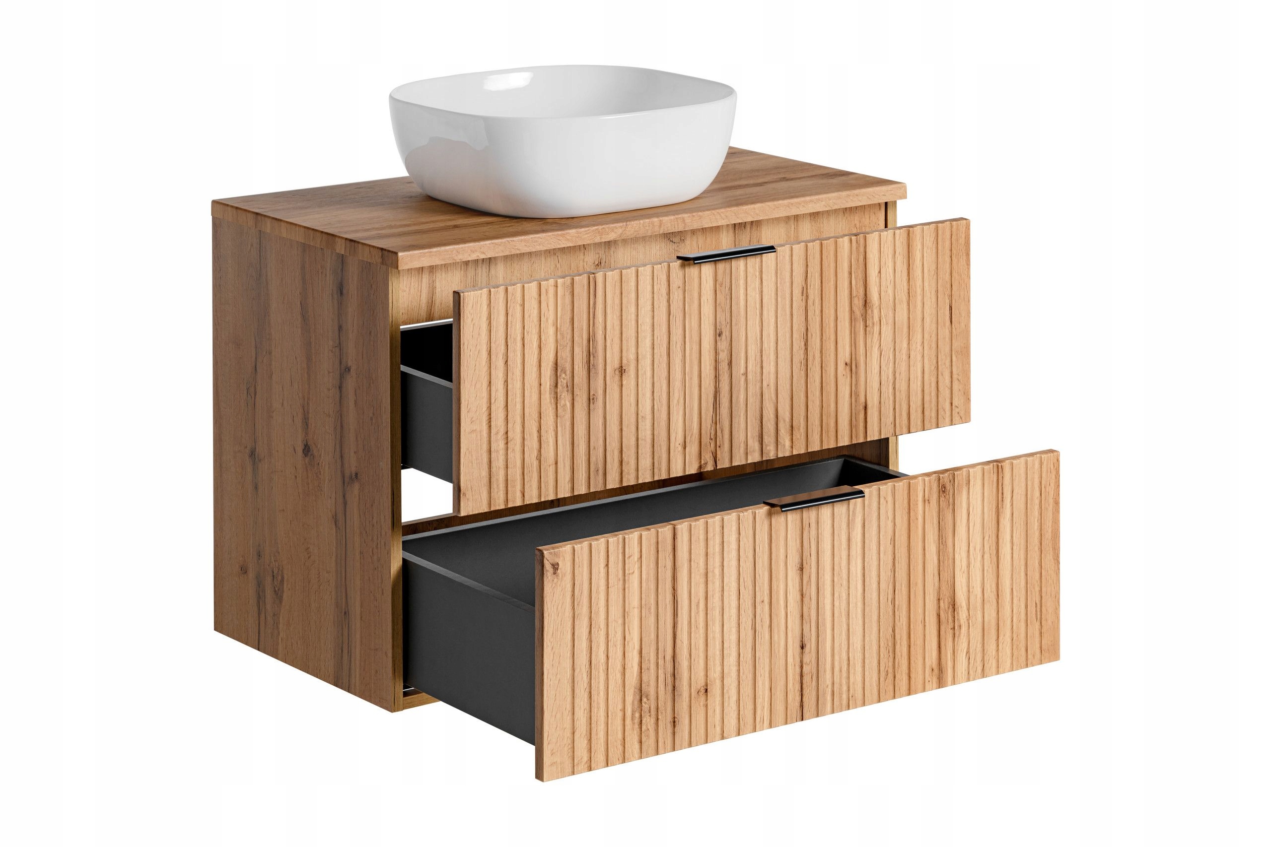 SZAFKA ŁAZIENKOWA 80 CM ADEL OAK BLAT UMYWALKA Marka Comad