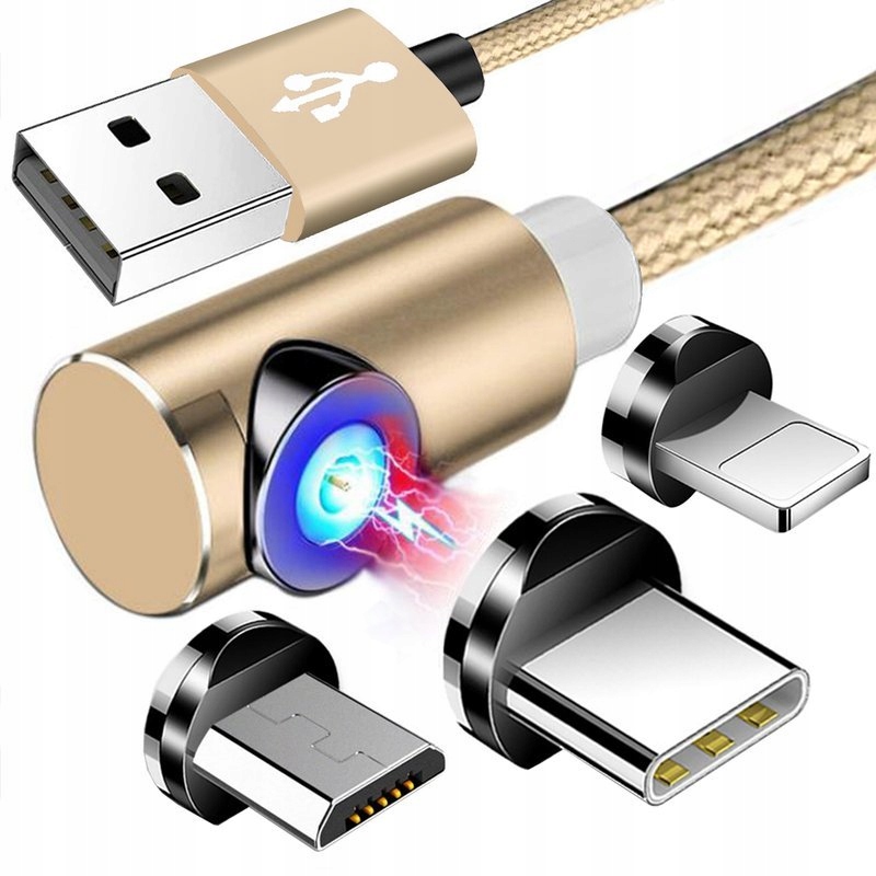 

Kabel 2M Magnetyczny Kątowy Micro Typ-c do Iphone