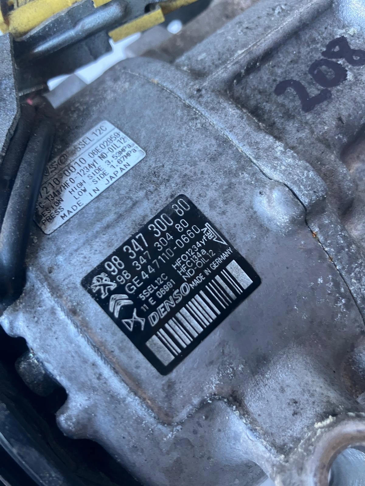 Klimakompressor klimaanlage PEUGEOT 208 II 1.5 BLUE HDI 9834730480 9834730080