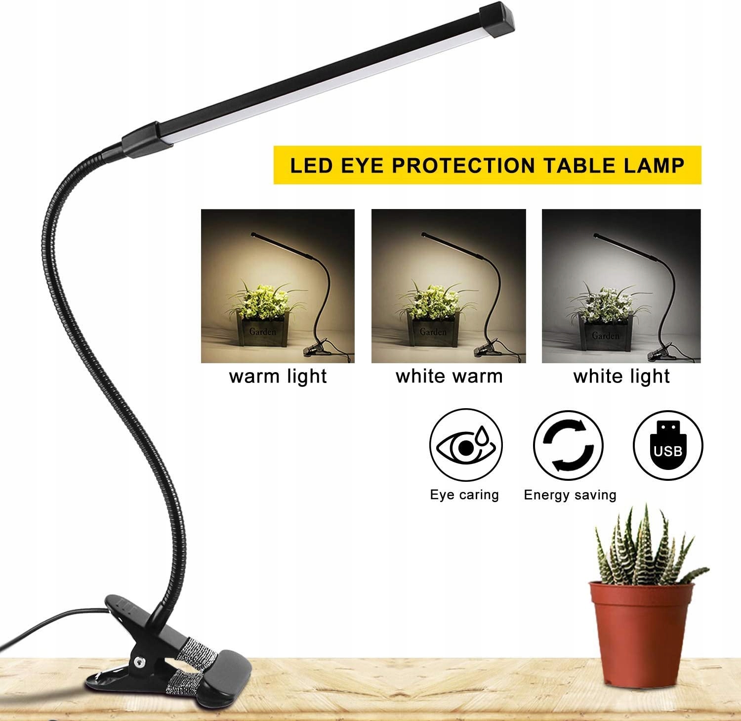 LAMPKA LED BIURKOWA KLIPS 8W lampa biurko szkolna Klasa efektywności energetycznej A