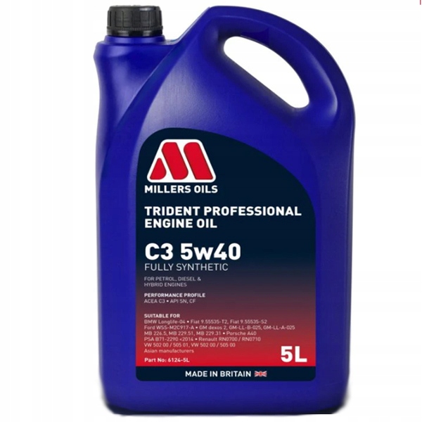 Millers Trident Professional C3 5W40 6124 5L
