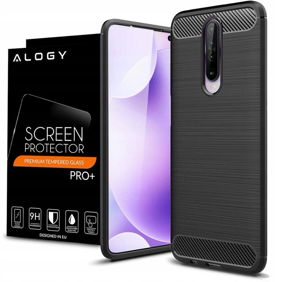 

Etui Alogy Karbon - Case Do Xiaomi Poco X2 + Szkło
