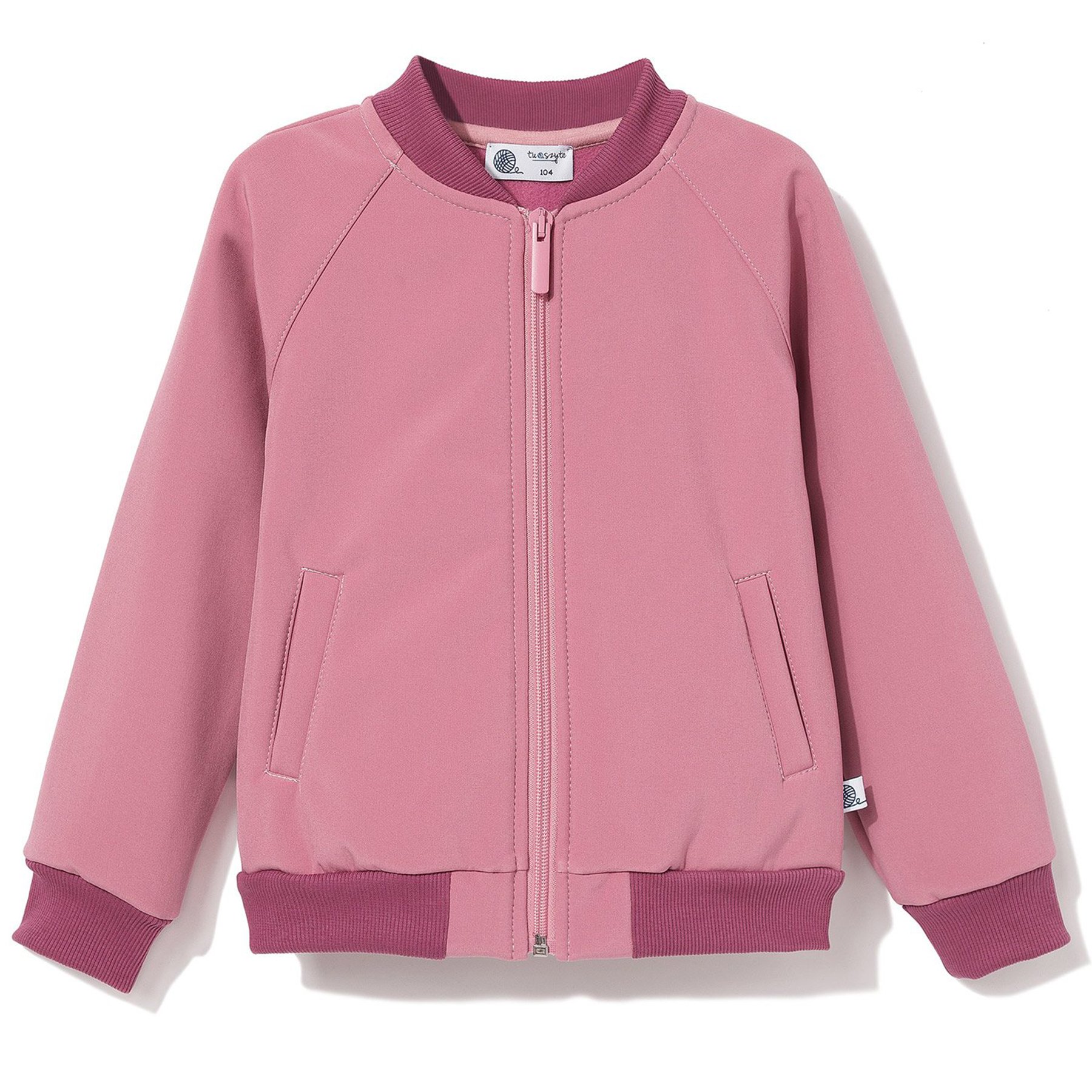 TuSzyte Kurtka softshell dziewczęca, na suwak, wiatroszczelna R.104