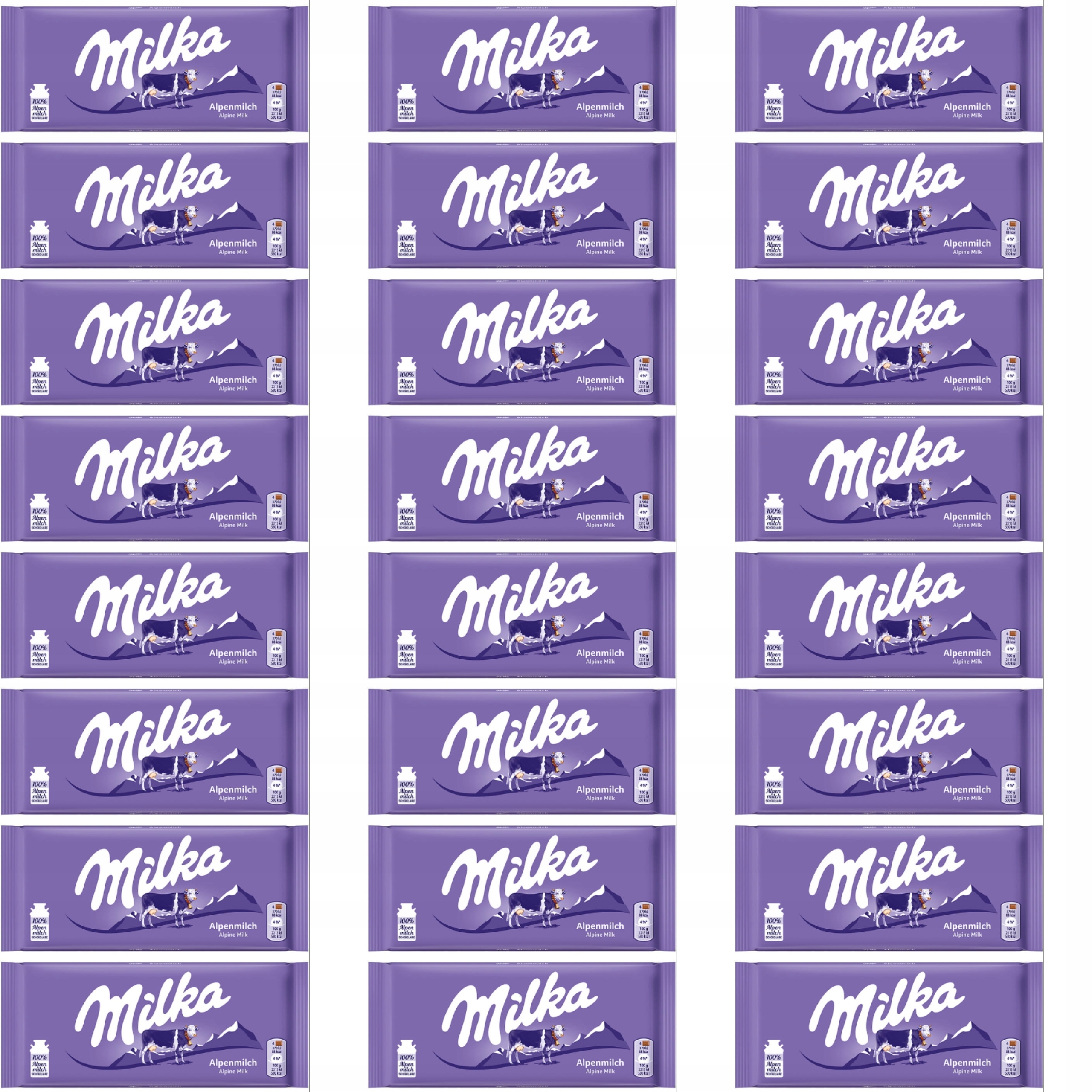 Czekolada Mleczna Milka 90 G Mondelez 25 Sztuki