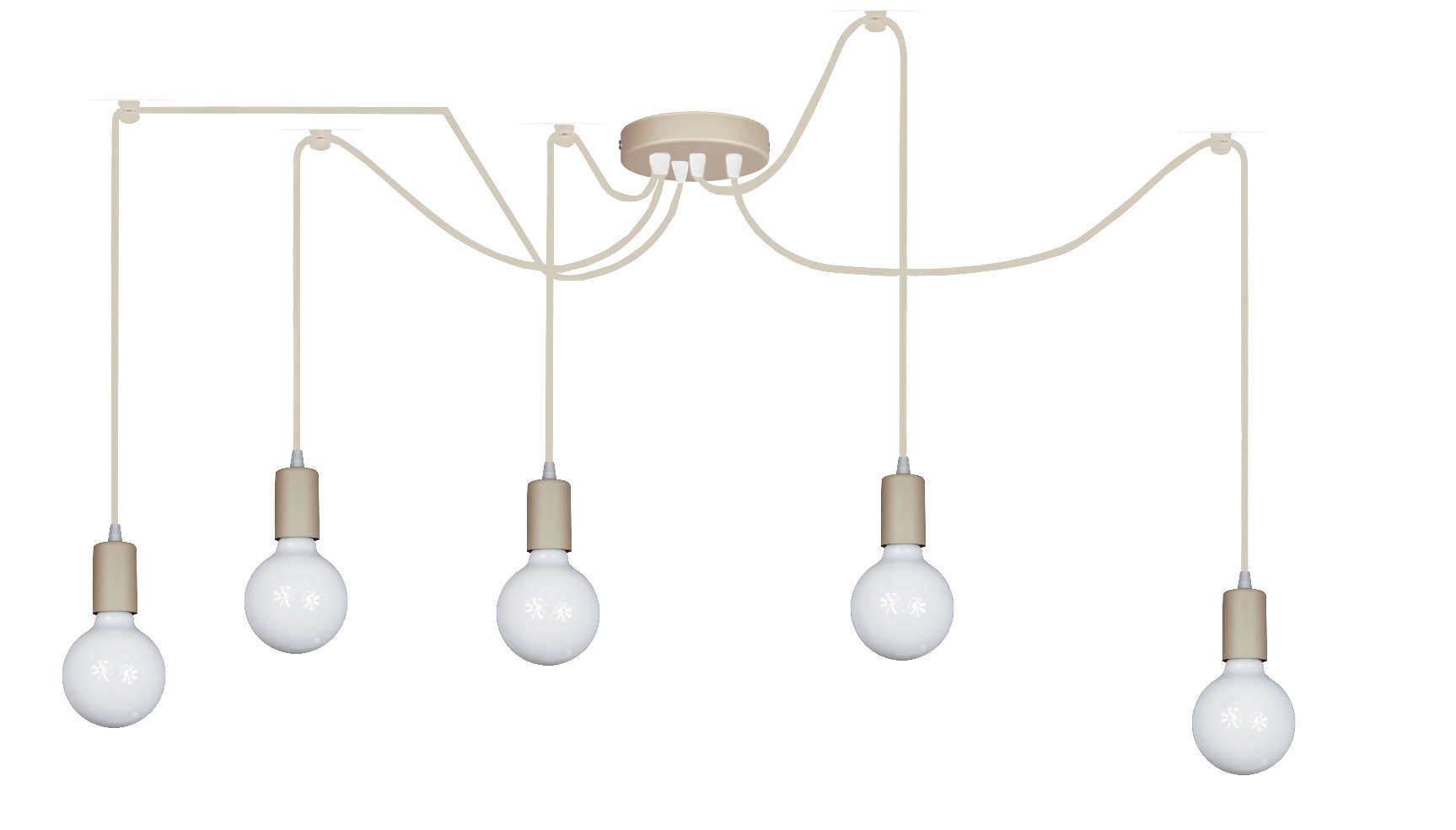 Závěsná stropní lampa Pajak Edison 5 lustr 5xE27 Loft béžová lampa