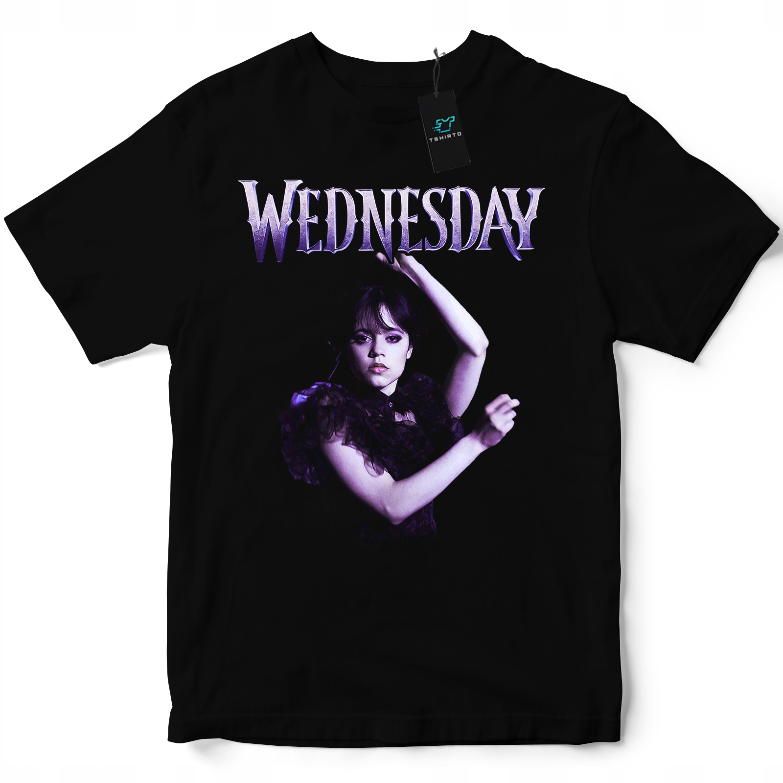 KOSZULKA DZIECIĘCA WEDNESDAY ADDAMS DLA DZIECI 152 Dekolt okrągły