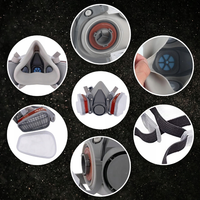 MASKA PRZECIWGAZOWA PEŁNA Lakiernicza Gazowa PEŁNOTWARZOWA 6800 + OKULARY Rodzaj przeciwpyłowa