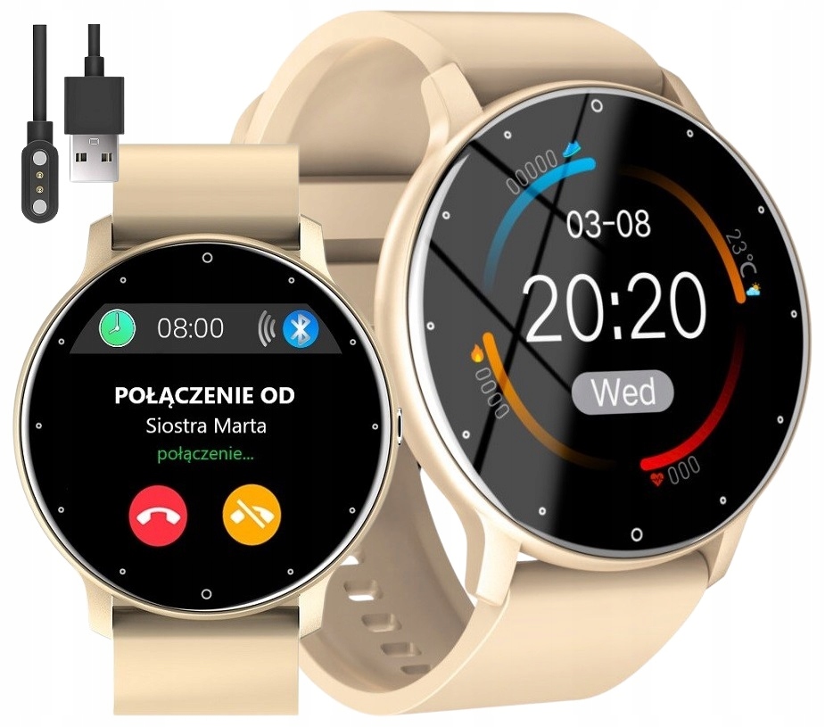 Smartwatch Damski Rubicon Menu Pl Ciśnienie Sms