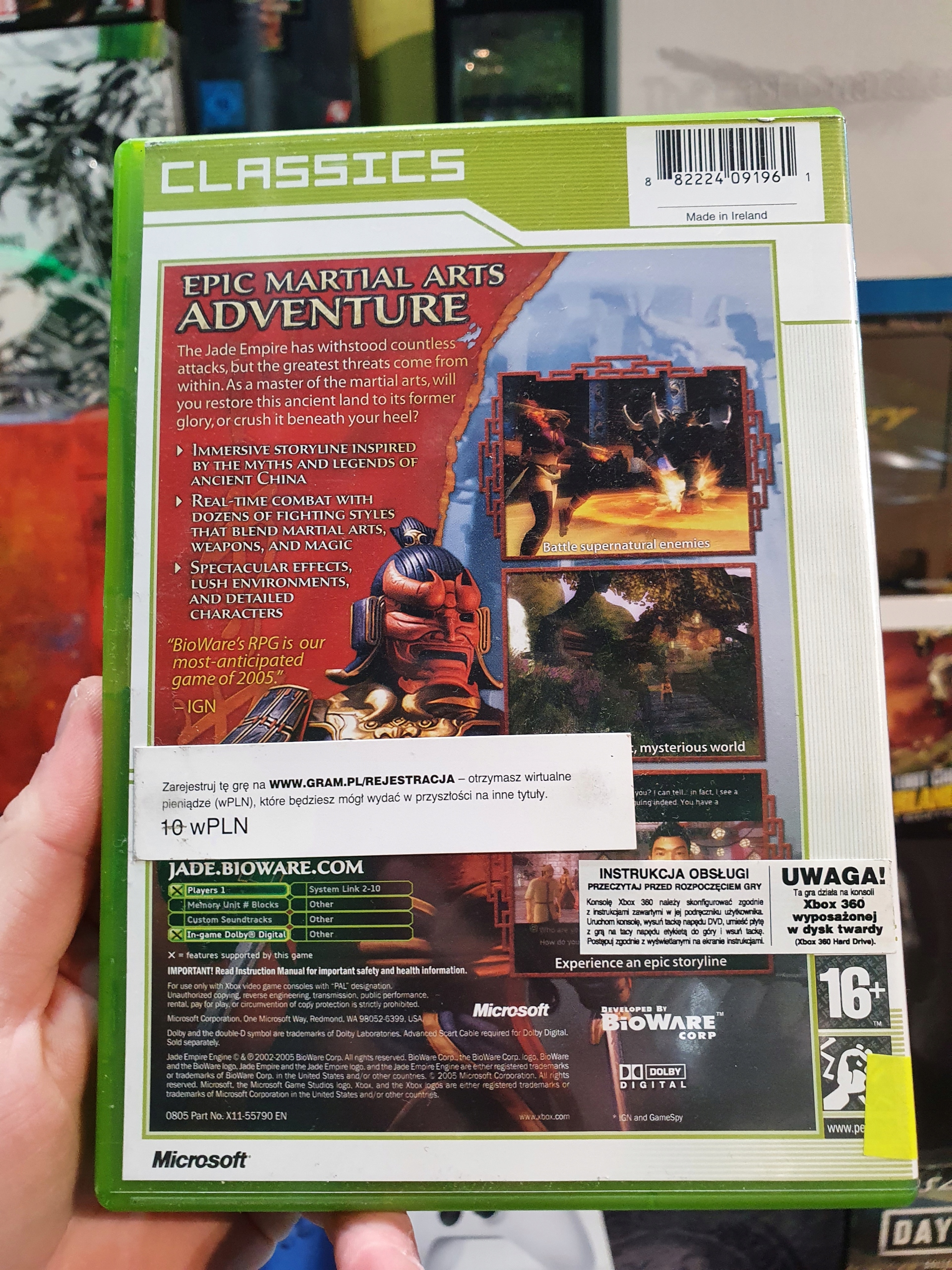 JADE EMPIRE XBOX 3xA STAN KOLEKCJONERSKI Tematyka gry akcji