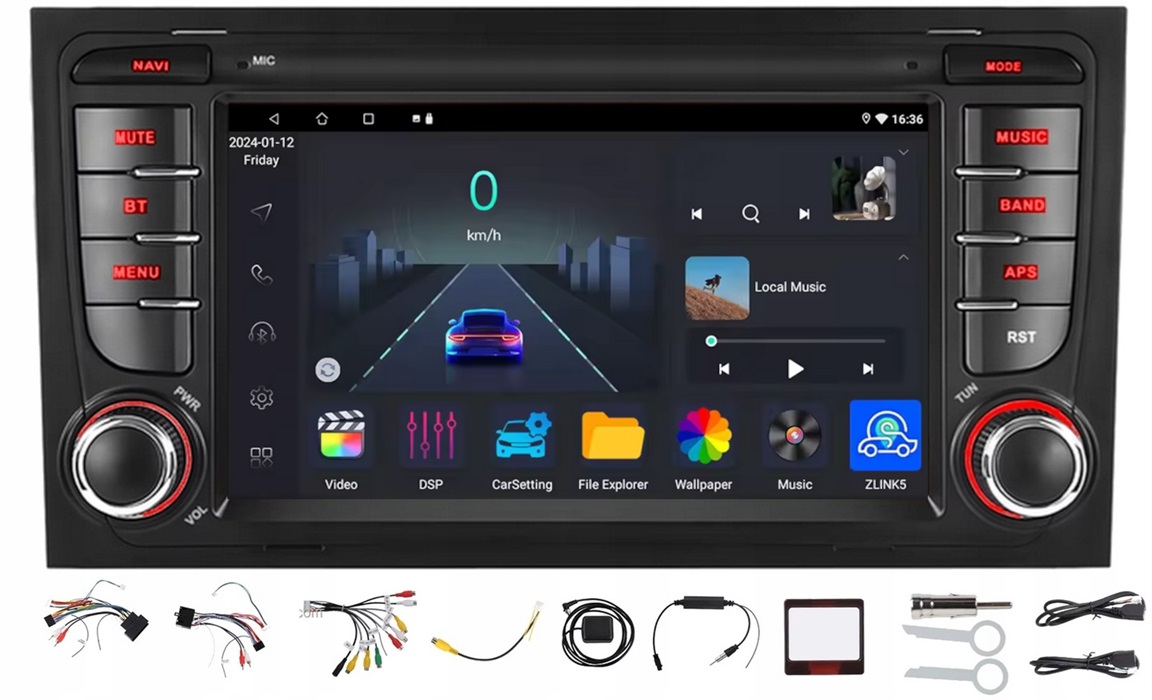 Gps Rádio Android Audi A4 B6 B7 2000-2008 Carplay Wifi Usb Bt 2GB 64GB