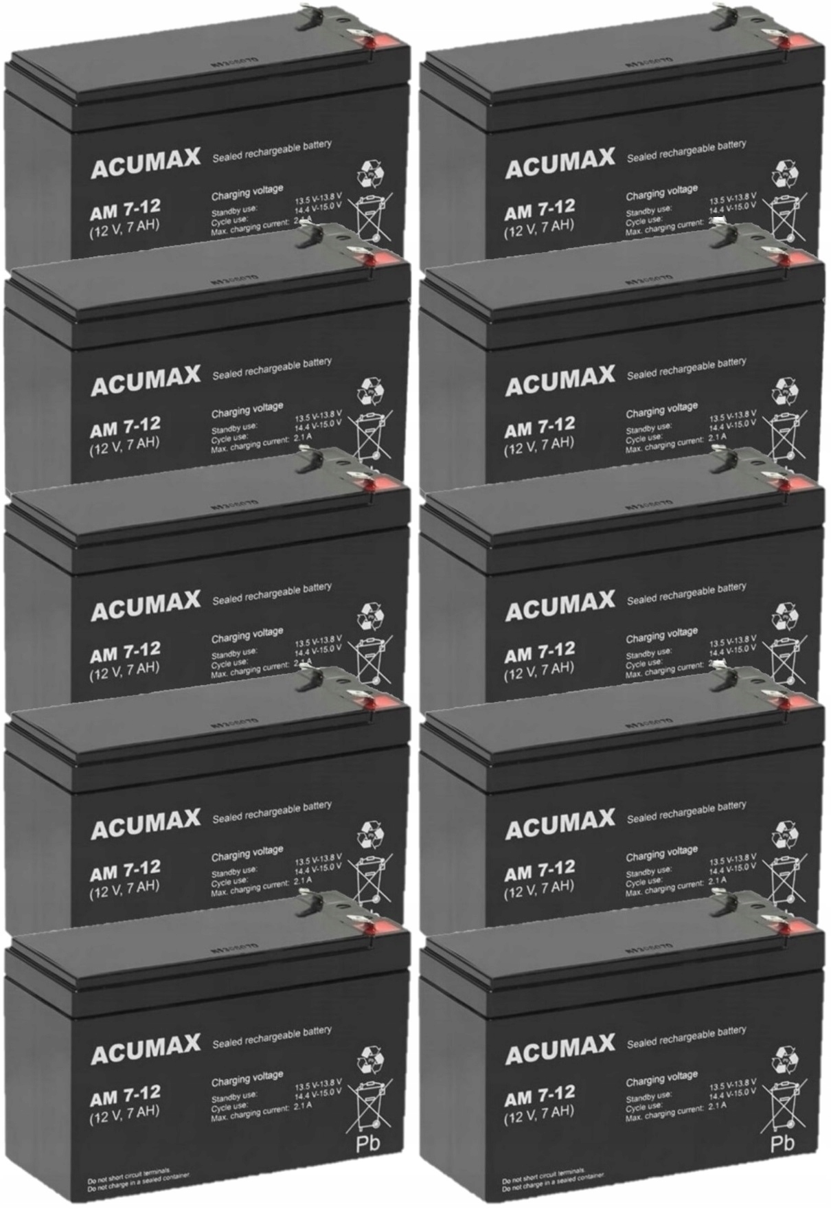 TBC7 BATERIE ZESTAW AKUMULATORÓW DO UPS APC EATON POWERWALKER 10x AM 7-12