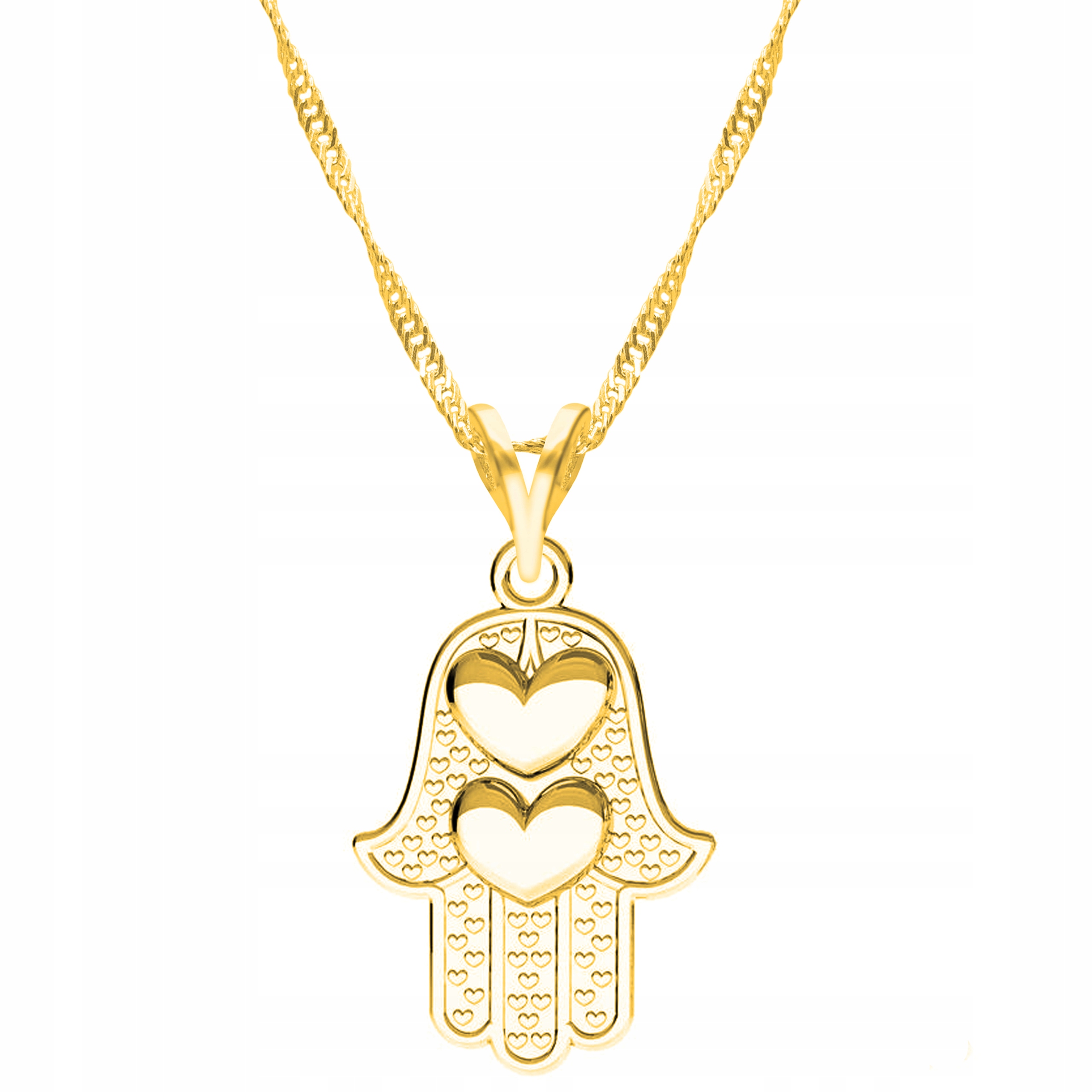 Řetízek zlatý náhrdelník 925 Ruka Prozřetelnosti