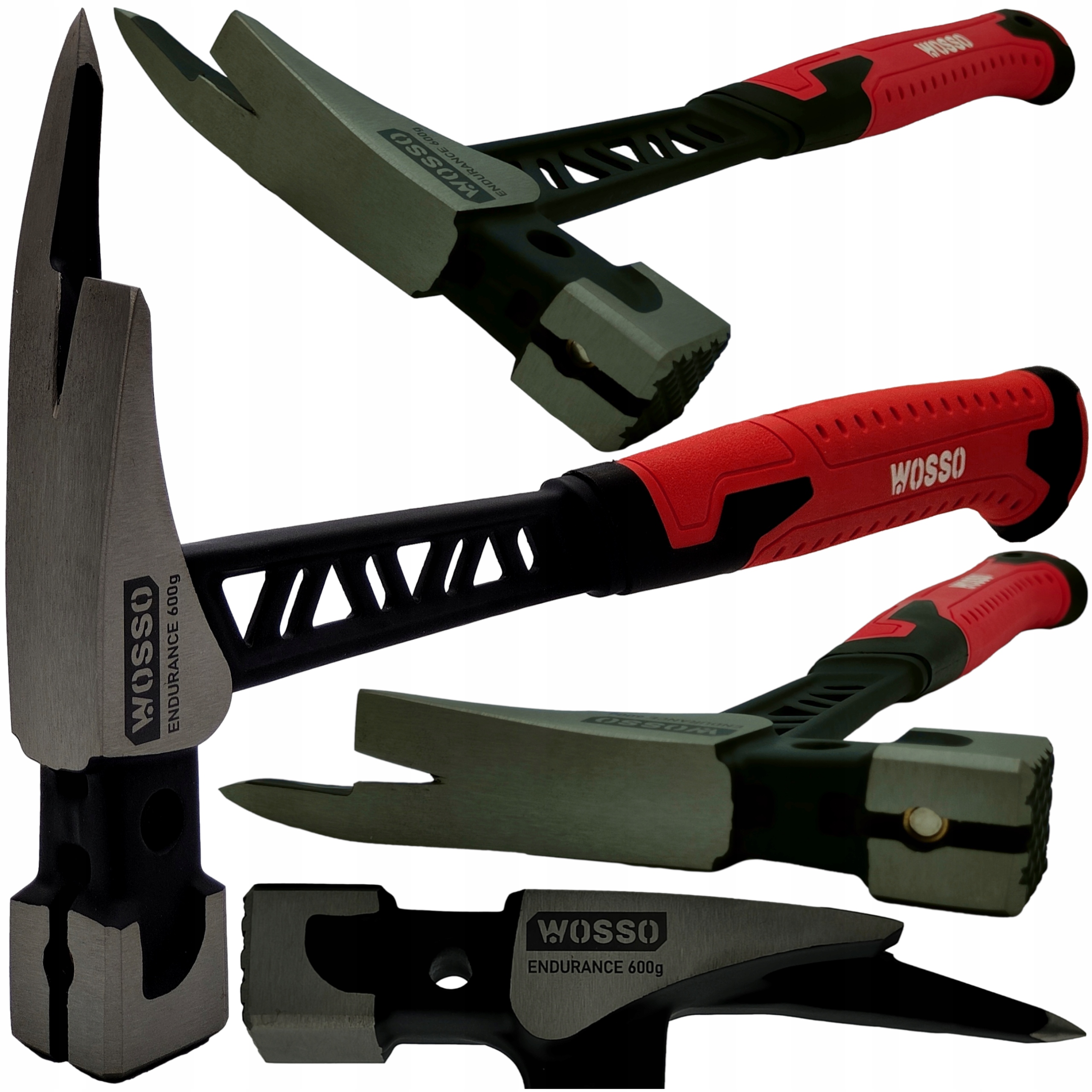 Młotek Ciesielski Dekarski Stalowy Monoblock 600g Kuty Hartowany Endurance