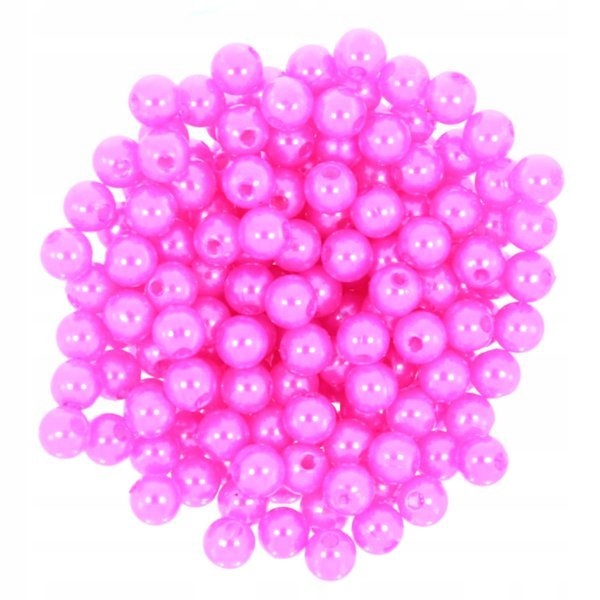 Korálky Perličky Akrylové perličky 6mm růžová světlá 500g ~5000ks