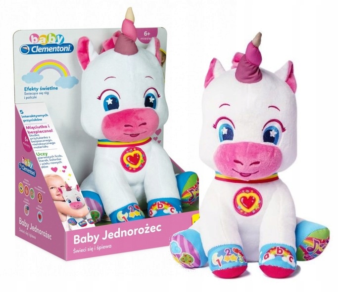 CLEMENTONI INTERAKTYWNA MASKOTKA JEDNOROŻEC prezent na roczek