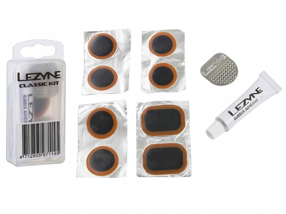 

Łatki do dętek zestaw Lezyne Box 9 x łatki tarka