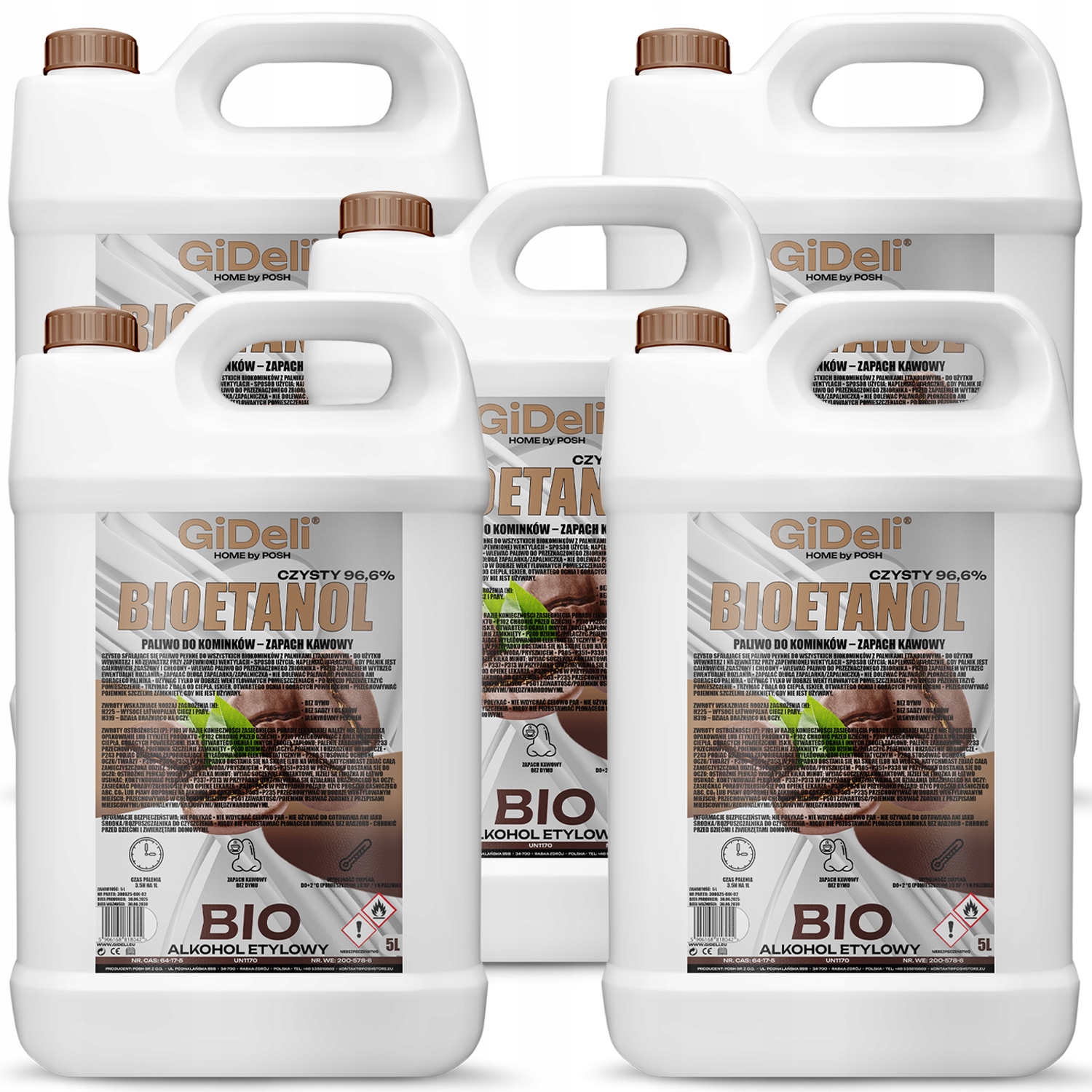 Bioetanol do krbu 5 x 5 l s vůní kávy biopalivo