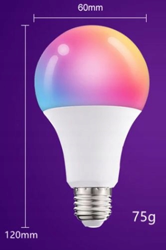 Żarówka LED E27 WIFI SMART 9W RGB CCT Inteligentna TUYA SMART Marka bez marki
