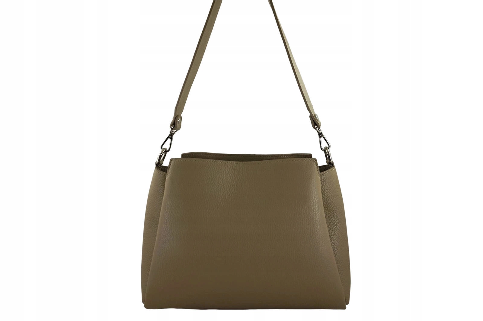 Dámská kufřík s širokým popruhem, italská béžová