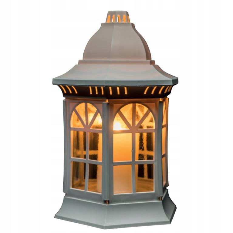 Lampion ogrodowy biały