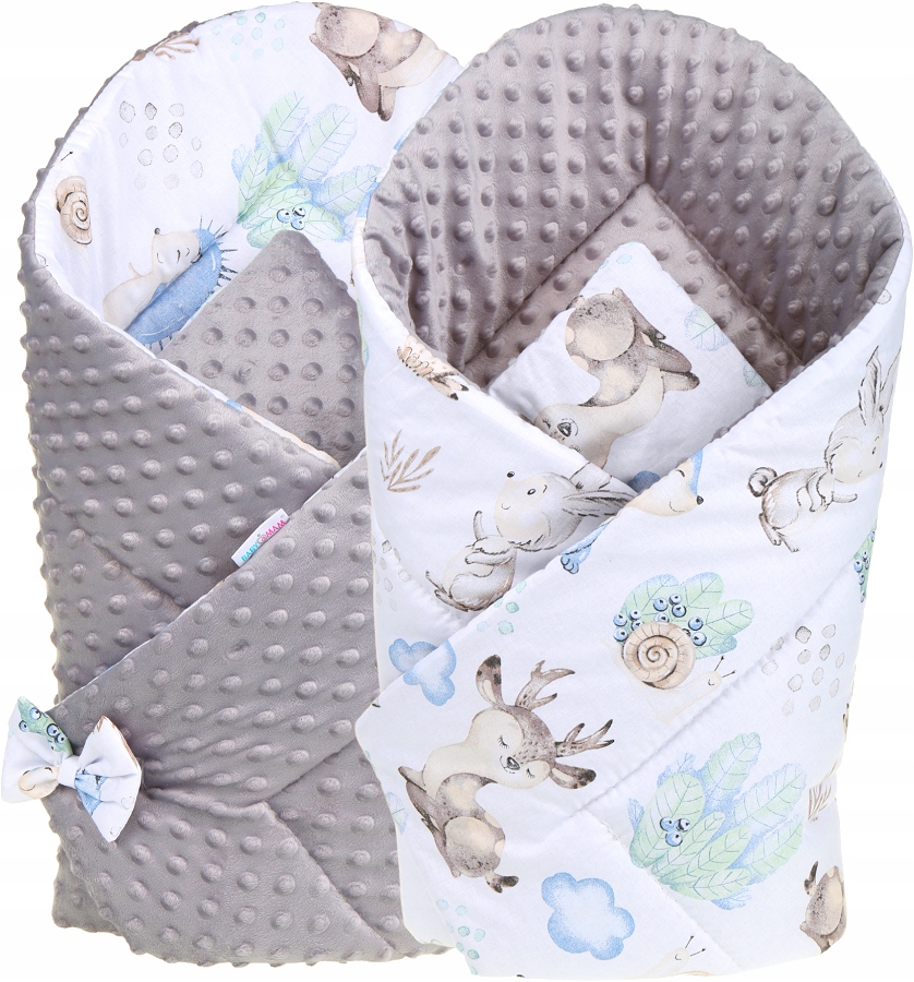 

Babymam Rożek Becik Niemowlęcy Otulacz Minky 80x80