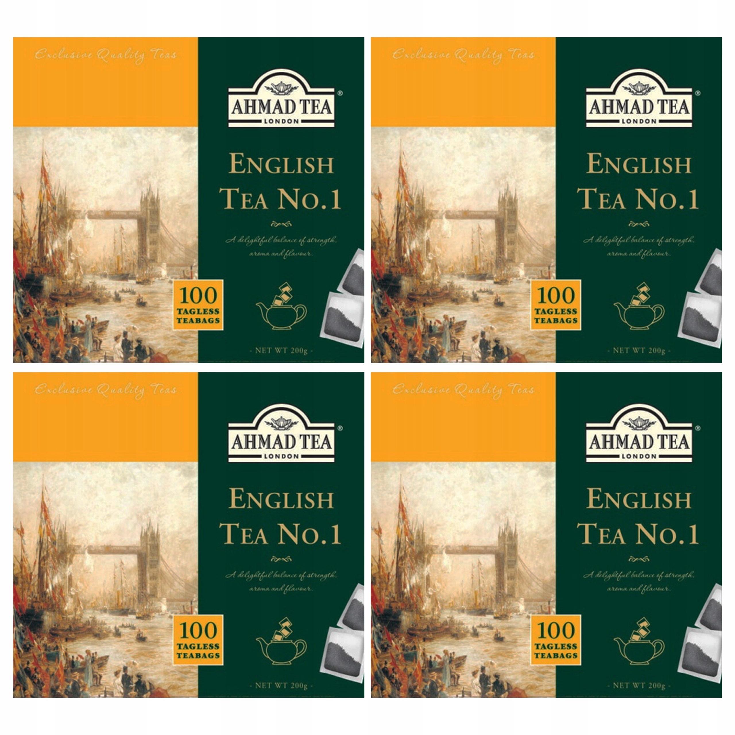Levně Ahmad Dárková sada 4 černých čajů English Tea č. 1 nálepka