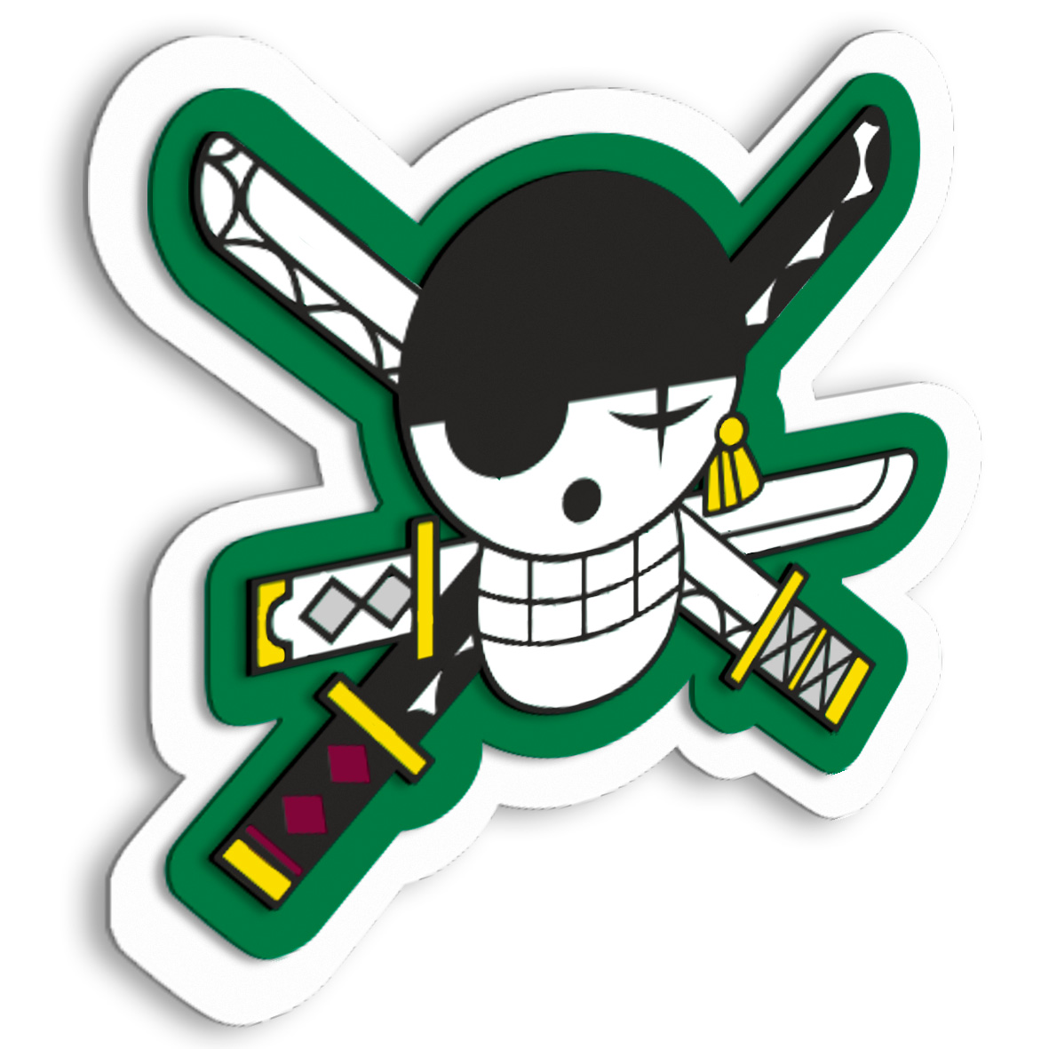 Dřevěný obraz Anime One Piece Rononoa Zoro Nástěnná Dekorace Dárek