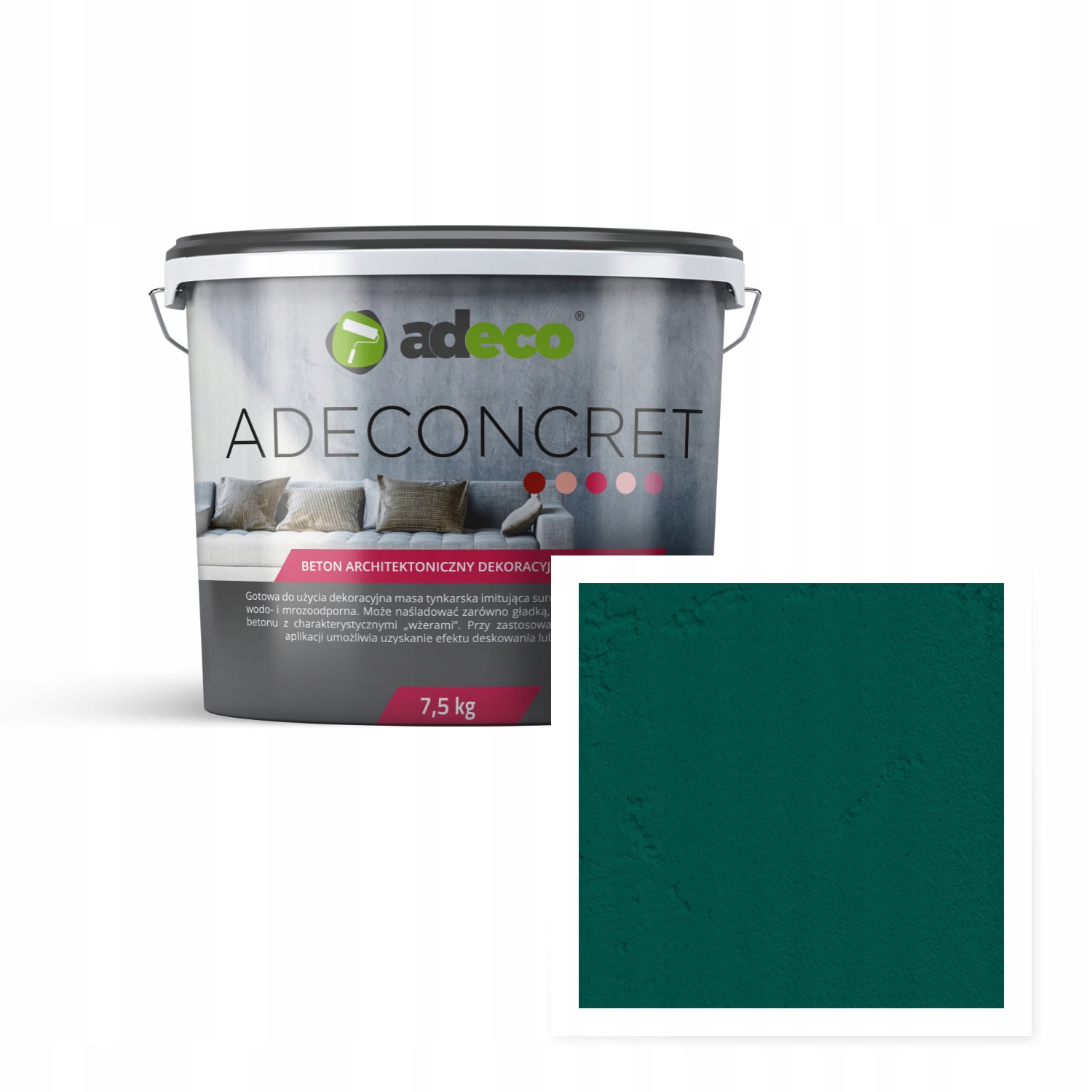 Dekorativní beton Luxury Green Zeleň Lahvový 7,5 kg