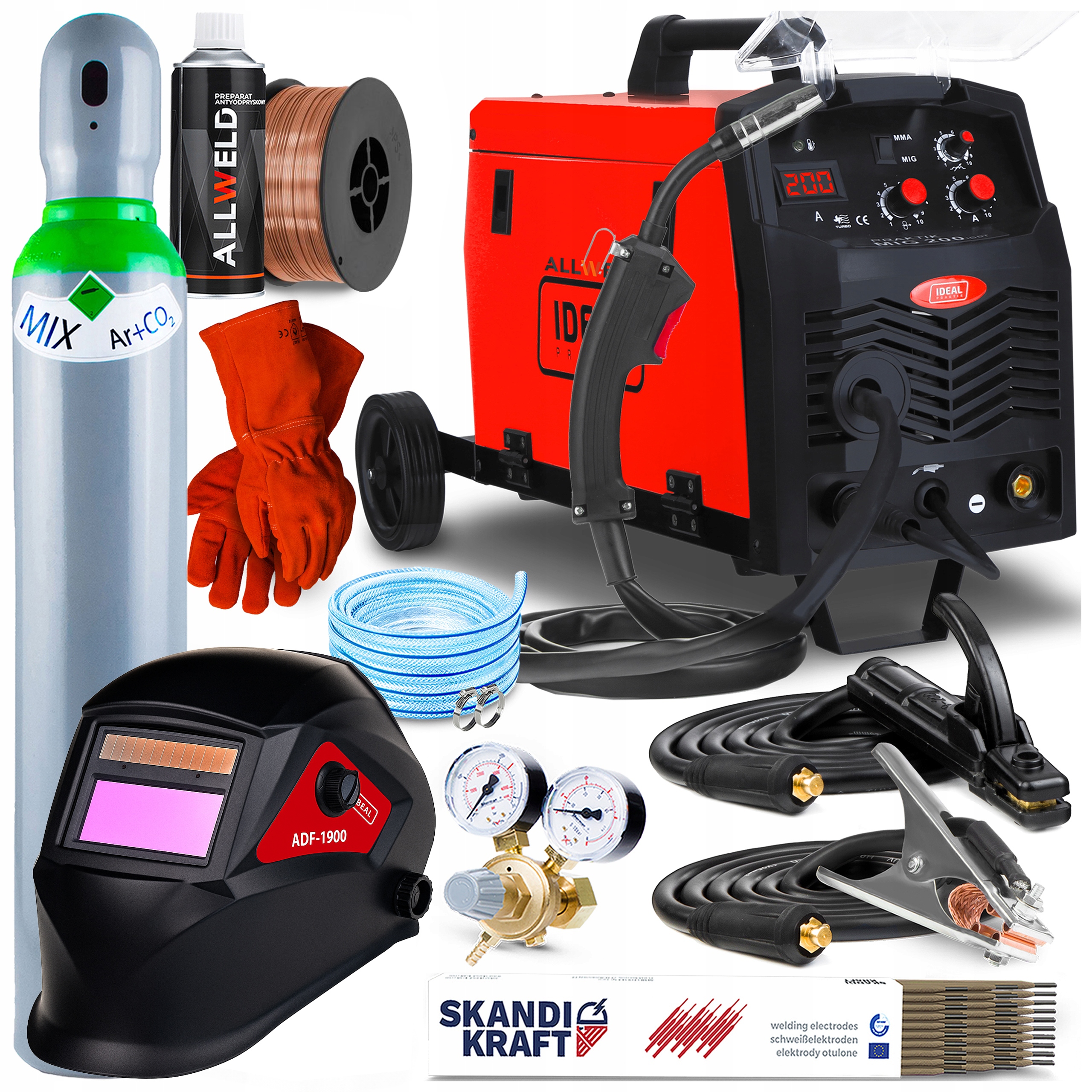 Invertorová Svářečka Inverter Ideal Mig 200 Igbt Mag Mma Igbt Flux 200A Alu