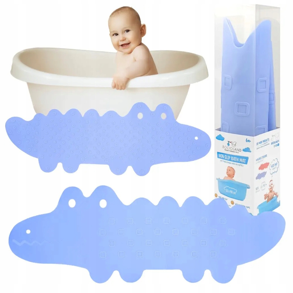 BOCIOLAND CSÚSZÁSGÁTLÓ SZŐNYEG TAPADÓKORONGOKKAL KROKODIL KÁDHOZ 33x90cm