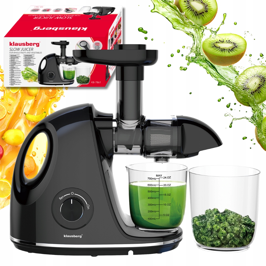 Voľneotáčkový odšťavovač 150 W Šťava z ovocia Cold Press Klausberg 7861
