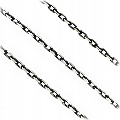 Ankr pánský Masivní řetízek Stříbro Ag 925 oxidovaný diamantový 65 CM