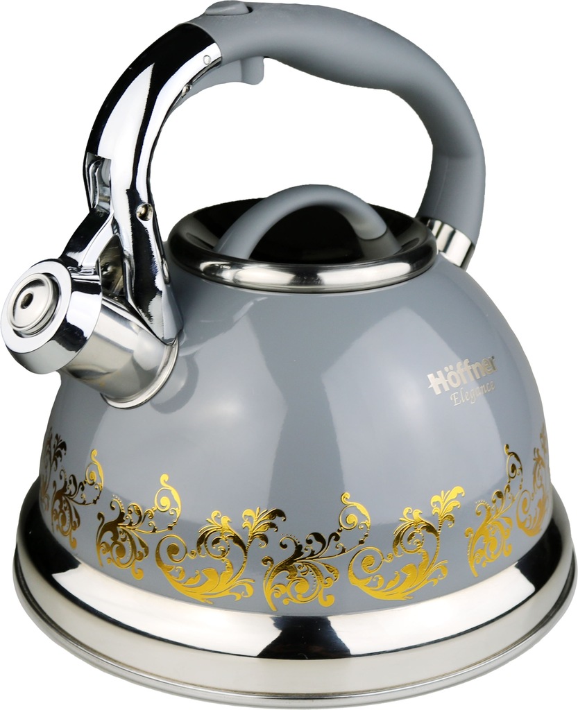 Ocelová Konvice S Píšťalkou, Barevná, 3L, Hoffner Elegance