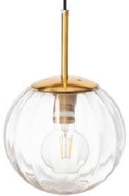 Skleněná závěsná lampa Pandora průhledná