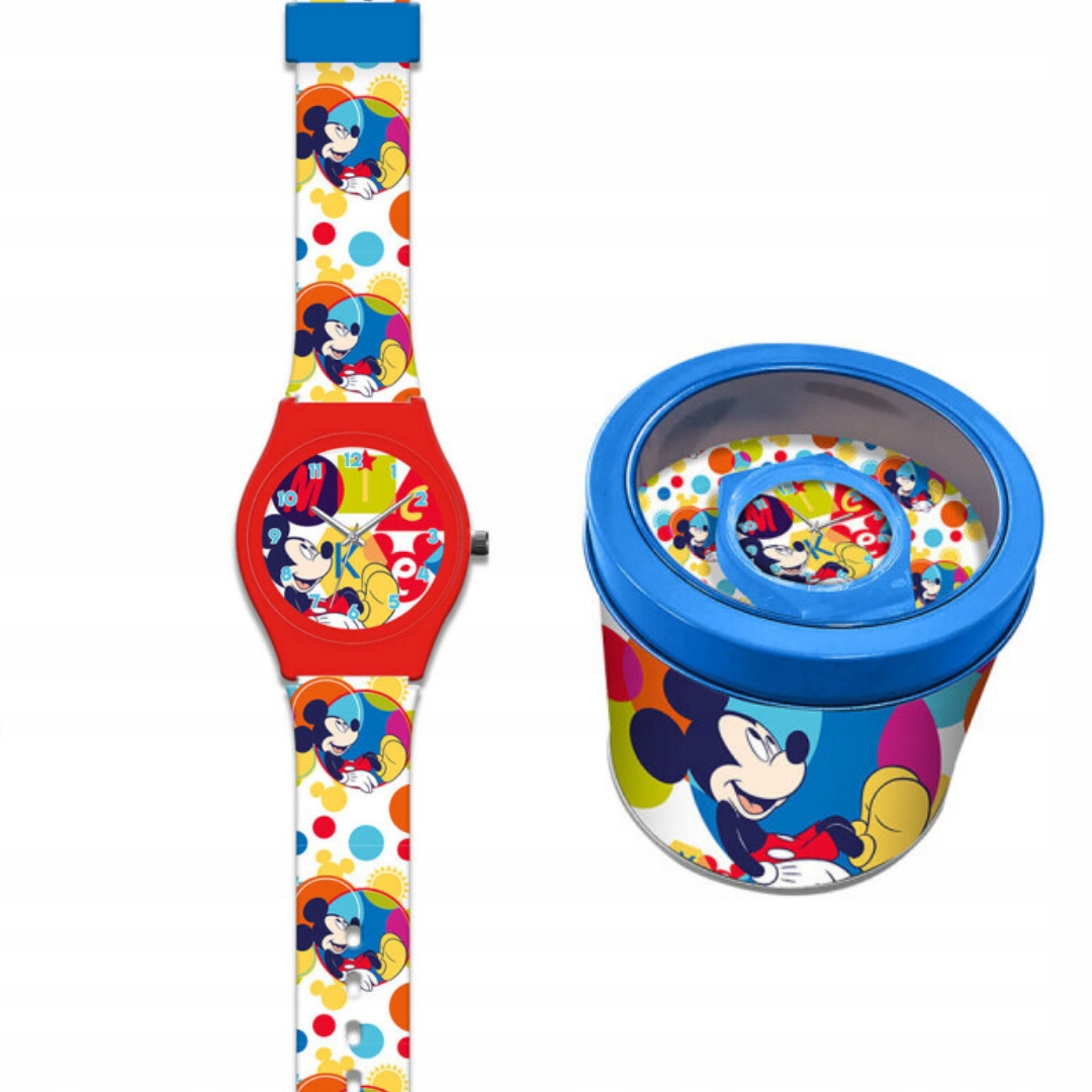 Zegarek analogowy metal. opakowanie Myszka Miki