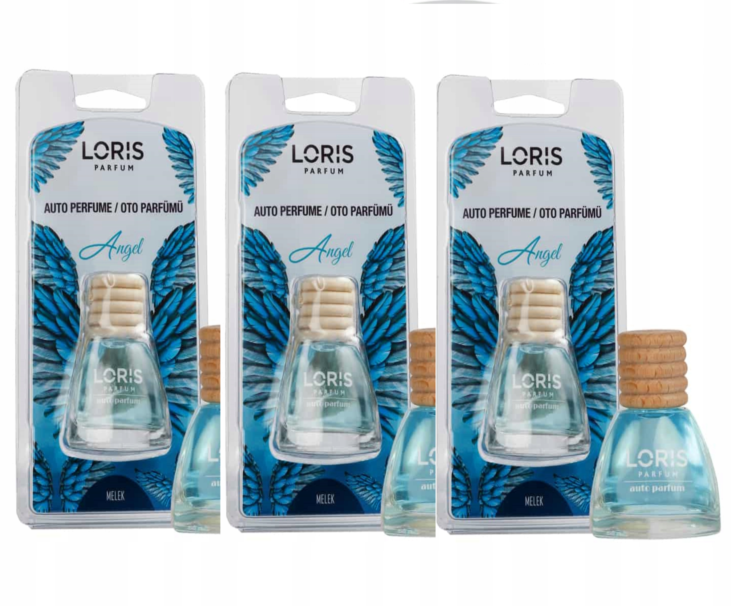 3X Loris Zawieszka Zapachowa do Auta Samochodu Perfumy Trwały Zapach Anioł