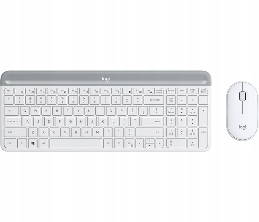 Klawiatura Bezprzewodowa Logitech + Mysz MK470 WHITE SLIM IDEALNA DO PRACY Stan opakowania oryginalne