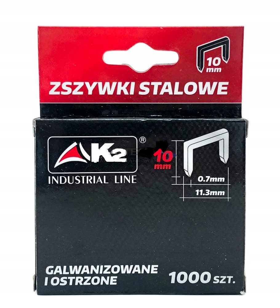 

K2 Zszywki Stalowe 10MM 1000szt