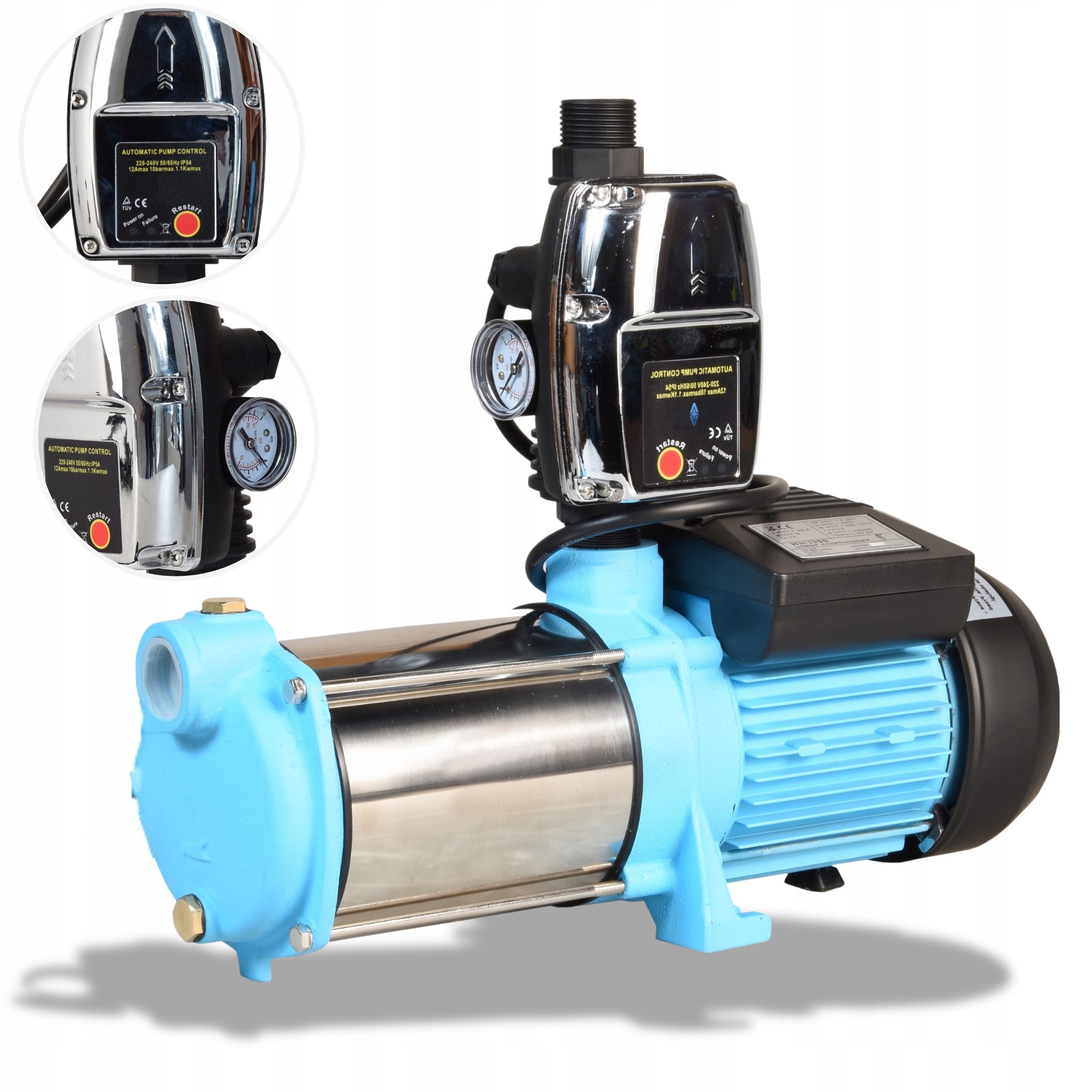 Čerpadlo Na Vodu Do Studny 1300 W 100 L/min S Automatickým Vypnutím Čerpadla Na Suchý Chod